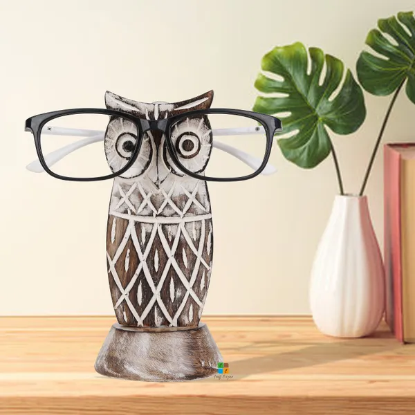 Handmade_Owl_Spectacle_Wood_Tabletop_Eyeglass_Holder_Stand