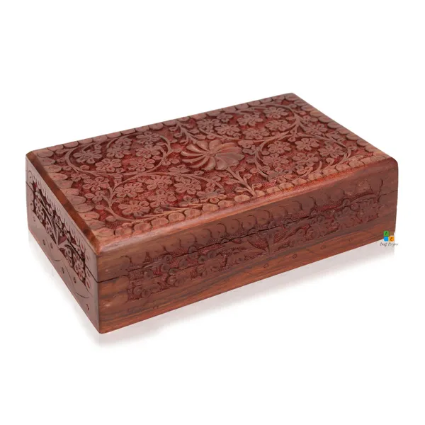 Hand_Carved_Wooden_Floral_Trinket_Jewellery_Box_|_Multipurpose_Box_For_Storage