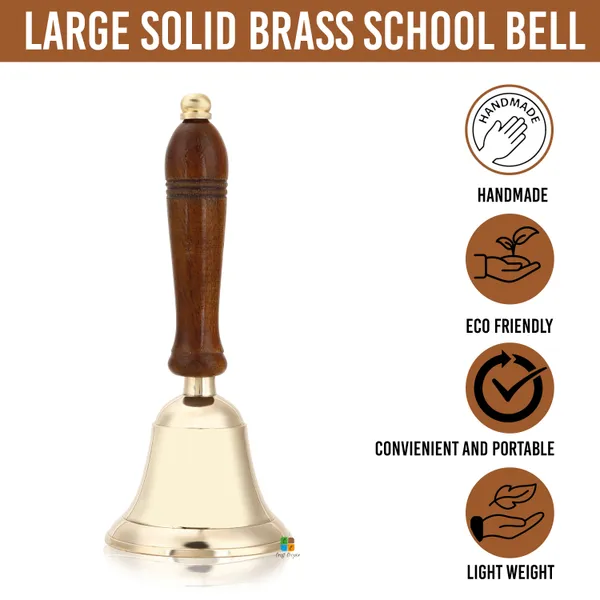 Christmas_Brass_Shame_Hand_Bell/Chrome_Finish_Hand_Bells_With_Wooden_Handle