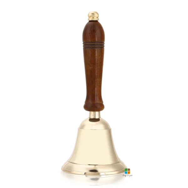 Christmas_Brass_Shame_Hand_Bell/Chrome_Finish_Hand_Bells_With_Wooden_Handle