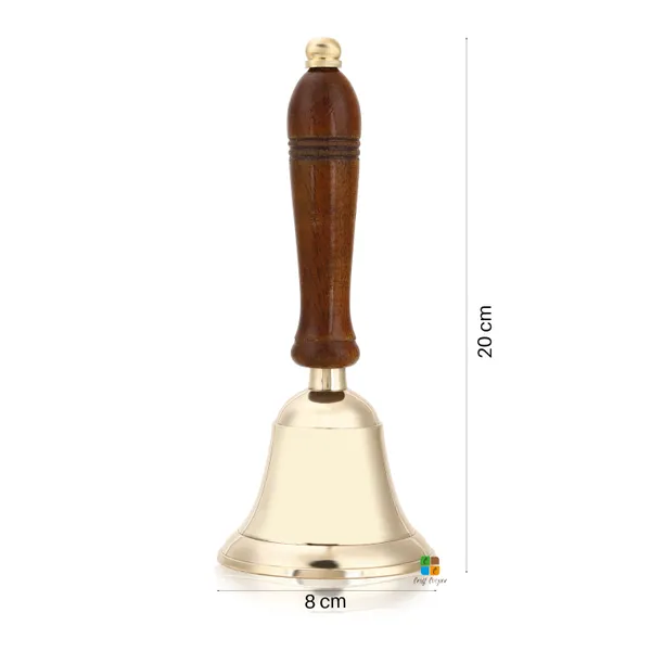 Christmas_Brass_Shame_Hand_Bell/Chrome_Finish_Hand_Bells_With_Wooden_Handle