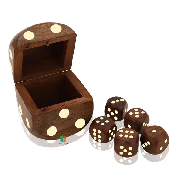Handcrafted_Wooden_5_Dice_Box_Holder_Shaker_Dice_Roller_Thrower