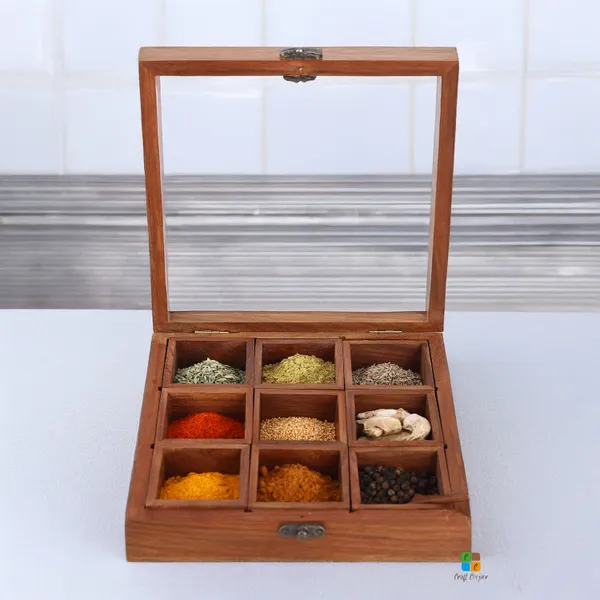 Handmade_Solid_Sheesham_Wooden_Spice_Box_With_9_Container_And_Spoon