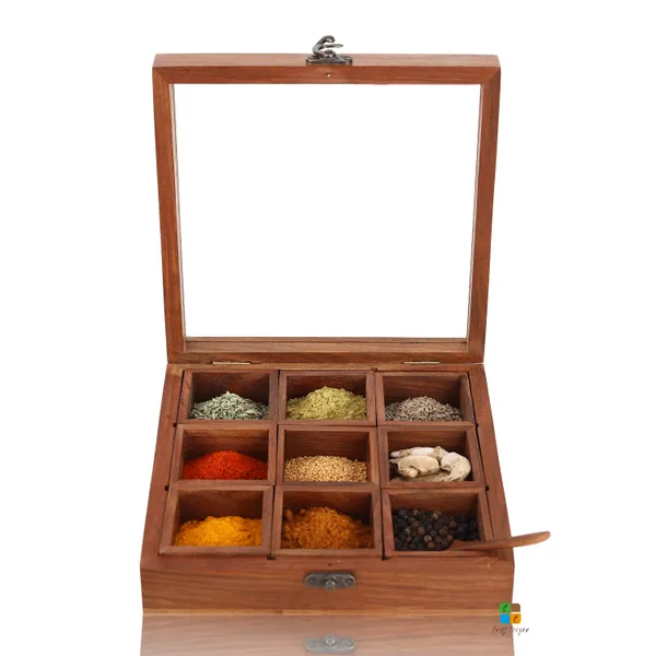 Handmade_Solid_Sheesham_Wooden_Spice_Box_With_9_Container_And_Spoon