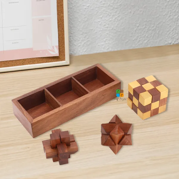 Set_of_13_Wooden_Puzzle_Adult_Snake_Cube,_6_Pieces_Star_&_6_Pieces_Piller_Handmade_Gifts_India_Unique_Gifts_For_Kids_And_Adult