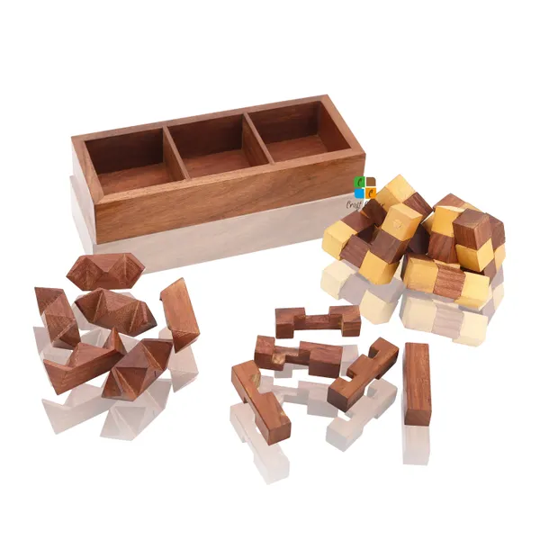 Set_of_13_Wooden_Puzzle_Adult_Snake_Cube,_6_Pieces_Star_&_6_Pieces_Piller_Handmade_Gifts_India_Unique_Gifts_For_Kids_And_Adult