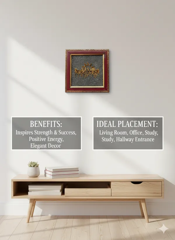 7_Running_Horses_Vastu_Wall_Frame_|_Gold_&_Crimson_Feng_Shui_Frame_For_Success_&_Prosperity_|_Home_&_Office_Decor