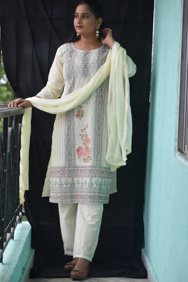 Cream_Cotton_Straight_Kurti_Set_For_Women