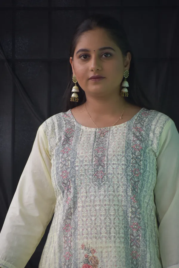 Cream_Cotton_Straight_Kurti_Set_For_Women