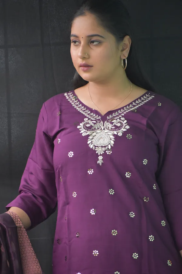 Purple_Silk_Straight_Kurti_Set_For_Women
