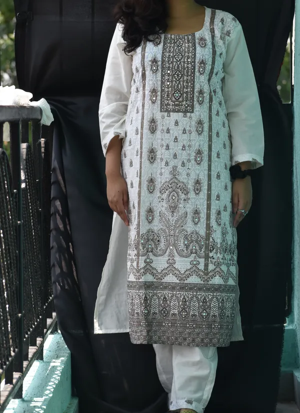 White_Cotton_Embroidery_Stitched_Suit_For_Women