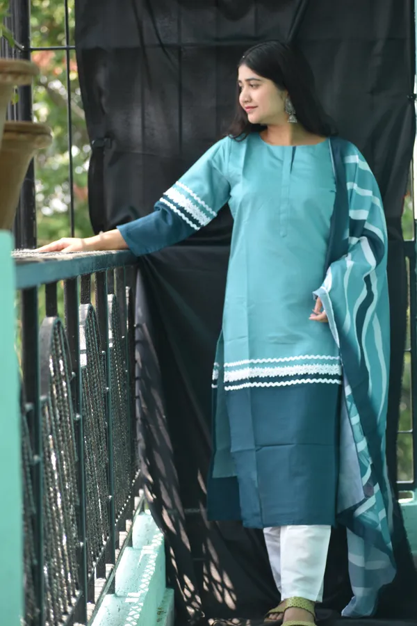 Blue_Cotton_Silk_Stitched_Suit_For_Women