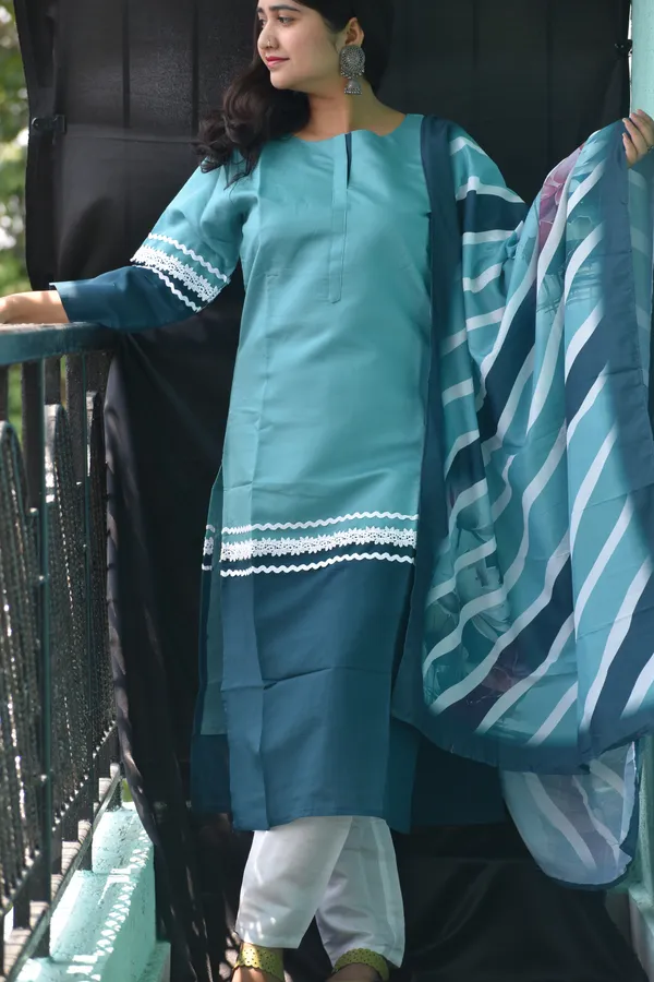 Blue_Cotton_Silk_Stitched_Suit_For_Women