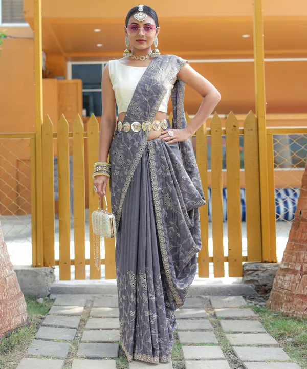 Grey_Pure_Soft_Silk_Saree_With_Beautiful_Thread_Handwork_With_Elegant_Floral_Design_With_Cutwork_Border_And_Elegant_Design_All_Over_Saree