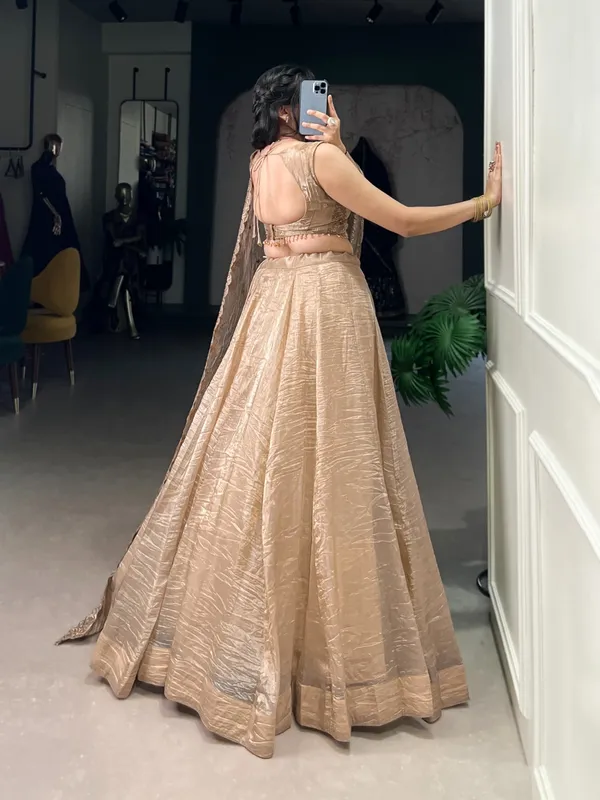 Cream_Silk_Lehenga_Fabric_For_Women