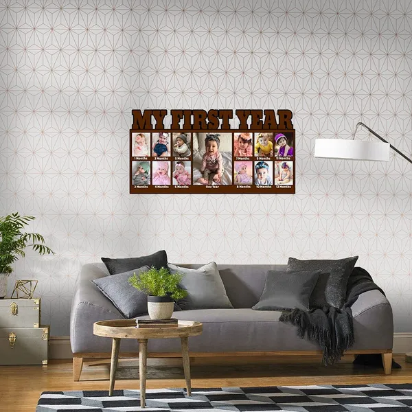 Mutlicolor_Customized_Photo_Frame_For_First_Year_Baby_12_Months_Photo_Frame_1St_Frames_13_Pics_Customised_For_Gifts_Happy_Birthday_Customized_Collage_Frame_Best_Gift_For_Sister_Brother
