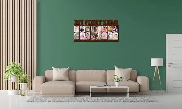 Mutlicolor_Customized_Photo_Frame_For_First_Year_Baby_12_Months_Photo_Frame_1St_Frames_13_Pics_Customised_For_Gifts_Happy_Birthday_Customized_Collage_Frame_Best_Gift_For_Sister_Brother