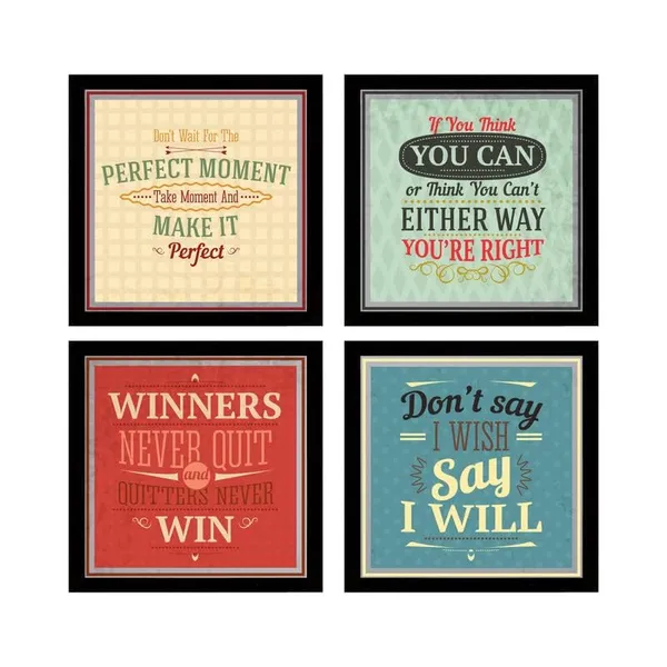Shri_Kanth_Art_Wall_Poster_with_Frame_I_Will_Motivation_Quotes_Framed_Painting/Posters_for_Room_Decoration,_Set_of_4_Home,_Office_&_Room_Wall_Decoration_Inspirational_Frames_-_(10_x_12_inch)
