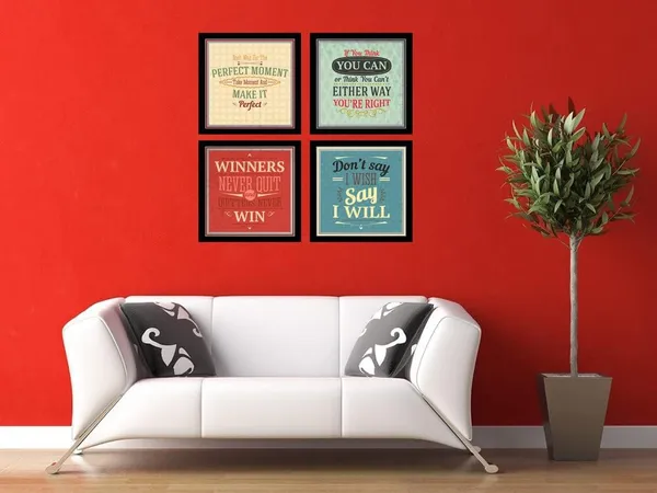 Shri_Kanth_Art_Wall_Poster_with_Frame_I_Will_Motivation_Quotes_Framed_Painting/Posters_for_Room_Decoration,_Set_of_4_Home,_Office_&_Room_Wall_Decoration_Inspirational_Frames_-_(10_x_12_inch)