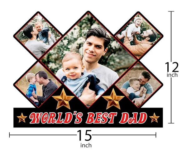Daddesign_Personalized_World_Best_Dad_Photo_Picture_Frame_For_Father_Picture_Frames_Father_(Dad)_Love_Customized_Photo_Frame_Collage_Gift_For_Papa_Love_12_X_15_Ines