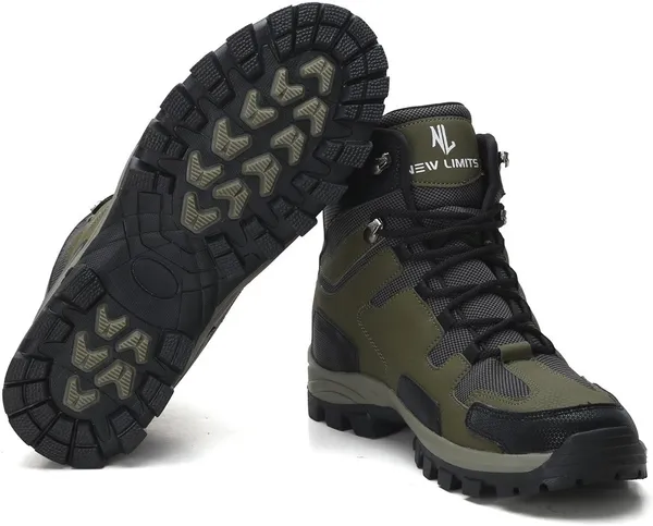 Olive_Pu_Leather_Soft_Cushion_Insole_Hiking_&_Trekking_Shoes_For_Men