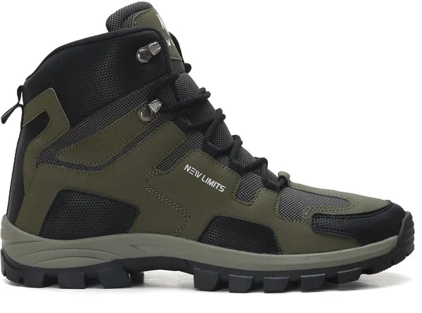 Olive_Pu_Leather_Soft_Cushion_Insole_Hiking_&_Trekking_Shoes_For_Men