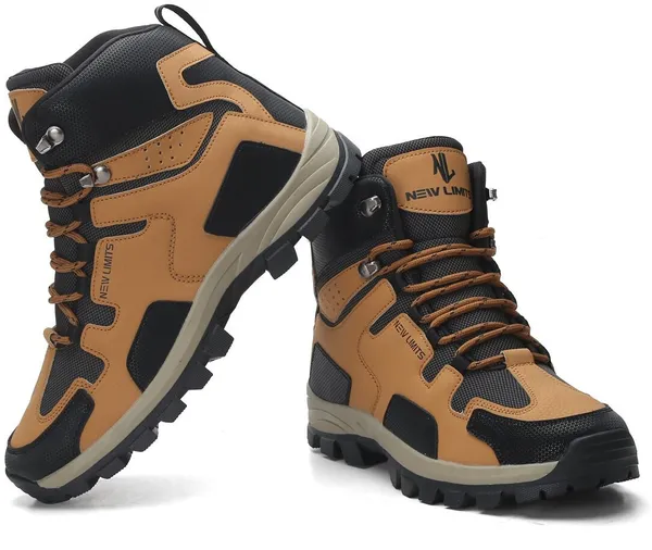 Tan_Pu_Leather_Soft_Cushion_Insole_Hiking_&_Trekking_Shoes_For_Men