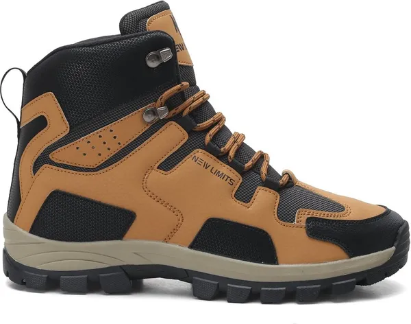 Tan_Pu_Leather_Soft_Cushion_Insole_Hiking_&_Trekking_Shoes_For_Men
