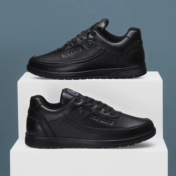 Black_Premium_Leather_Soft_Cushion_Insole_Sneakers_For_Men