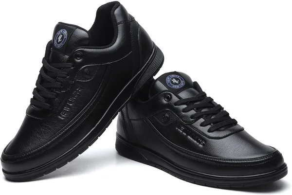 Black_Premium_Leather_Soft_Cushion_Insole_Sneakers_For_Men