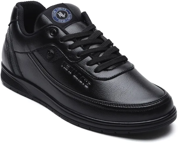 Black_Premium_Leather_Soft_Cushion_Insole_Sneakers_For_Men