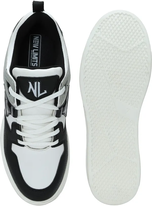 White_&_Black_Pu_Leather_Soft_Cushion_Insole_Lining_Sneakers_For_Men