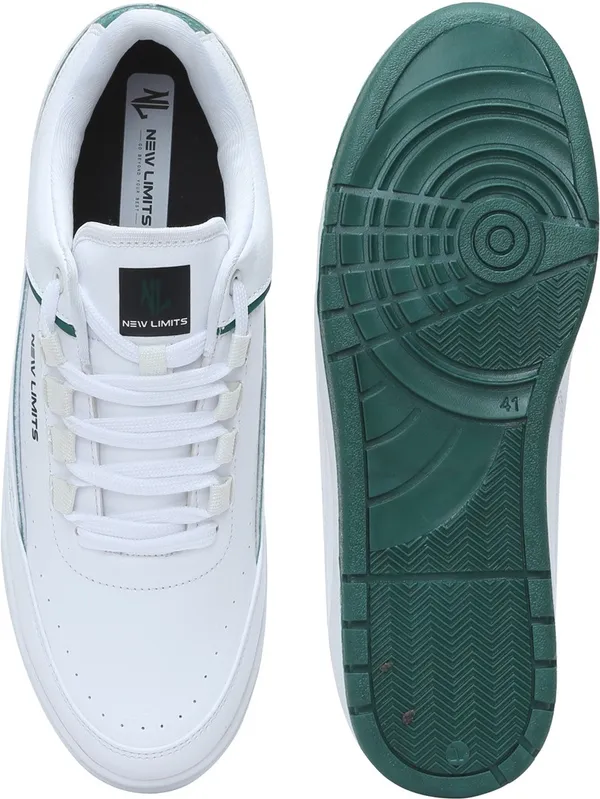 White_&_Green_Soft_Cushion_Insole_Lining_Walking_Shoes_For_Men