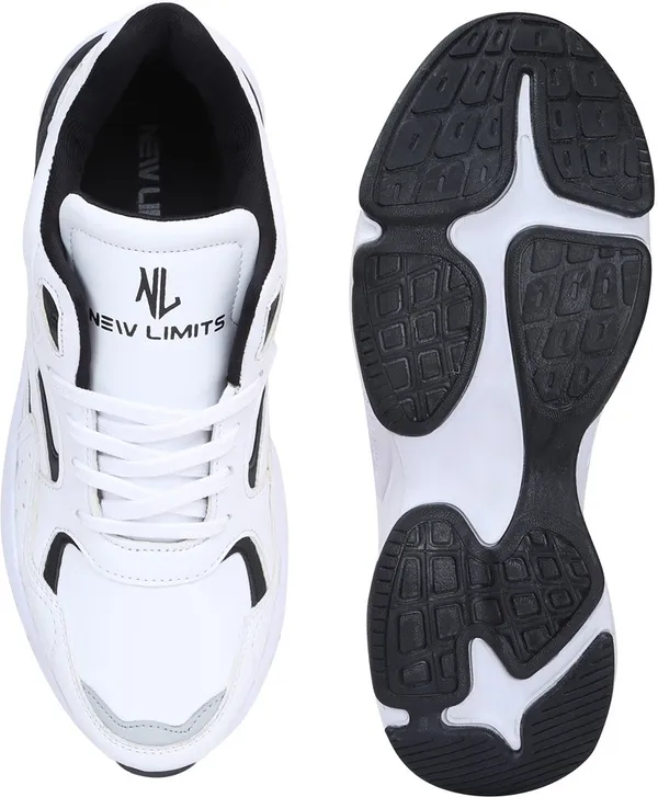 White_&_Black_Pu_Leather_Soft_Cushion_Insole_Running_Shoes_For_Men