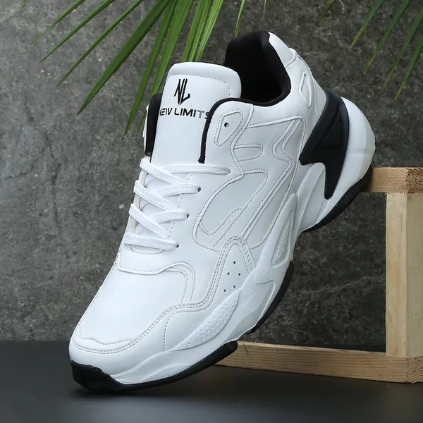 White_Pu_Leather_Soft_Cushion_Insole_Running_Shoes_For_Men