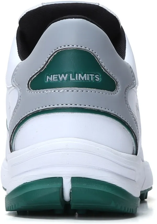 White_&_Grey_Pu_&_Mesh_Soft_Cushion_Insole_Cricket_Shoes_For_Men