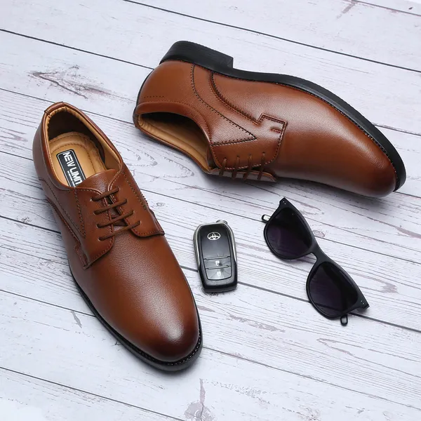 Tan_Premium_Leather_Soft_Cushion_Insole_Shoes_For_Men