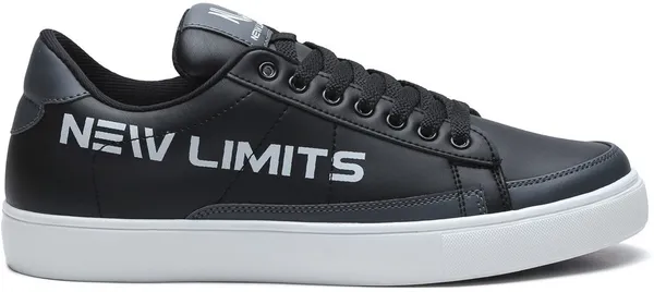 Black_Pu_Leather_Soft_Cushion_Insole_Sneakers_For_Men