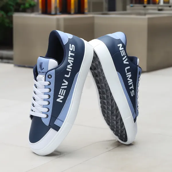 Blue_Pu_Leather_Soft_Cushion_Insole_Sneakers_For_Men