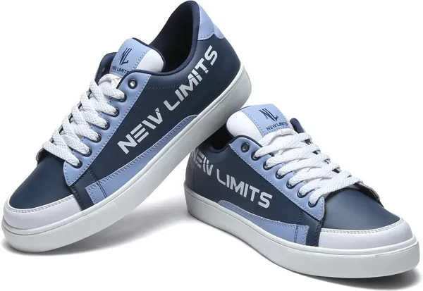 Blue_Pu_Leather_Soft_Cushion_Insole_Sneakers_For_Men