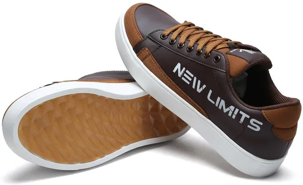Brown_Pu_Leather_Soft_Cushion_Insole_Sneakers_For_Men
