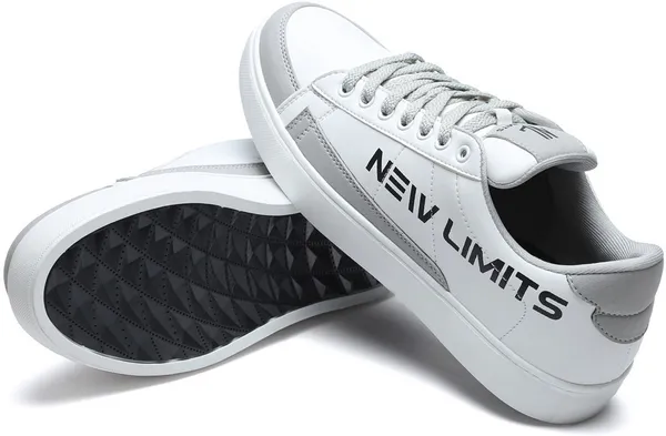 White_Pu_Leather_Soft_Cushion_Insole_Sneakers_For_Men