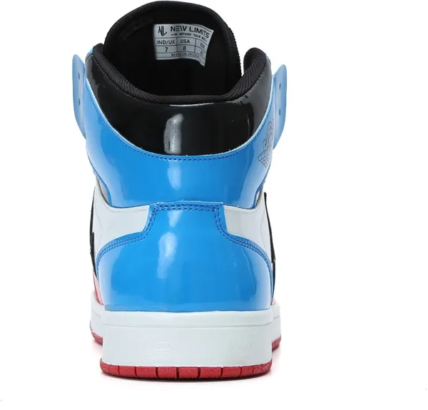White,_Red_&_Blue_Pu_Leather_Soft_Cushion_Insole_Sneakers_For_Men