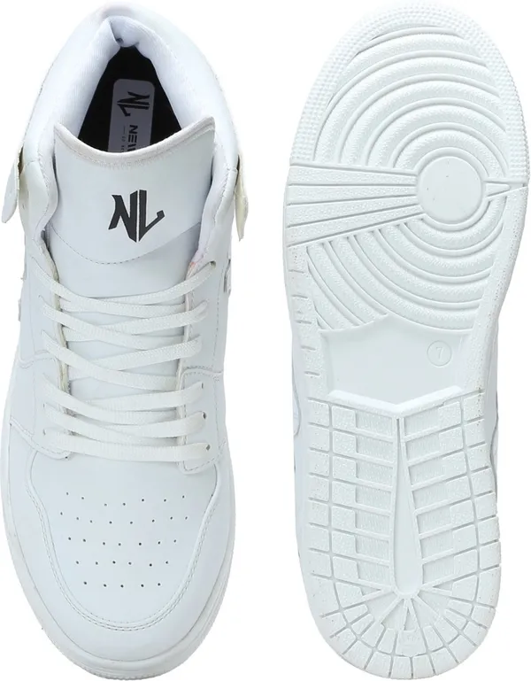 White_Pu_Leather_Soft_Cushion_Insole_Sneakers_For_Men