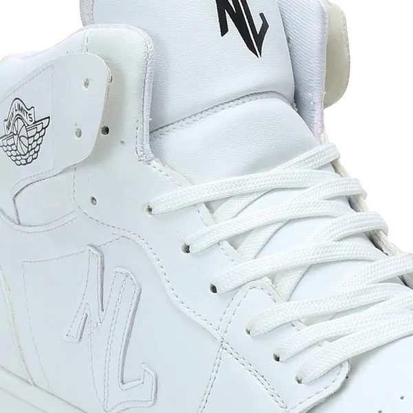 White_Pu_Leather_Soft_Cushion_Insole_Sneakers_For_Men
