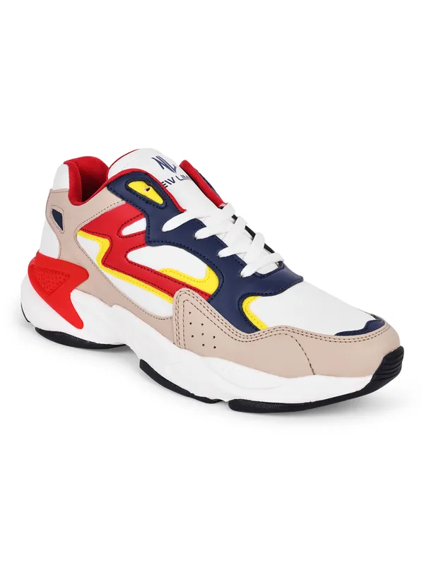 Multicolor_Pu_Leather_Soft_Cushion_Insole_Running_Shoes_For_Men