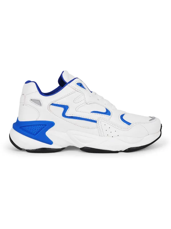 White_&_Blue_Pu_Leather_Soft_Cushion_Insole_Running_Shoes_For_Men