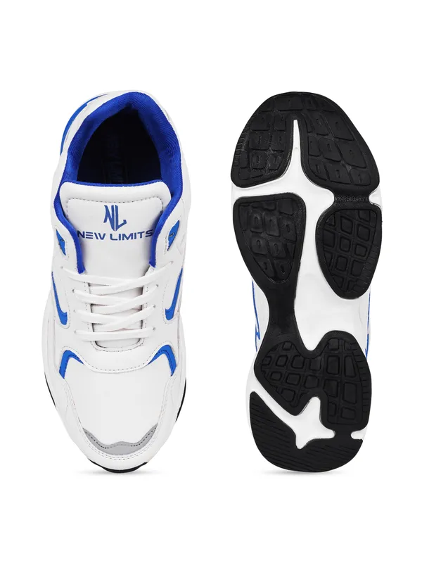 White_&_Blue_Pu_Leather_Soft_Cushion_Insole_Running_Shoes_For_Men