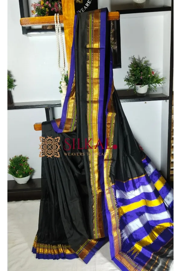 Ilkal_Plain_Mercerised_Silk_Saree_Saree_Code-_SKL1837