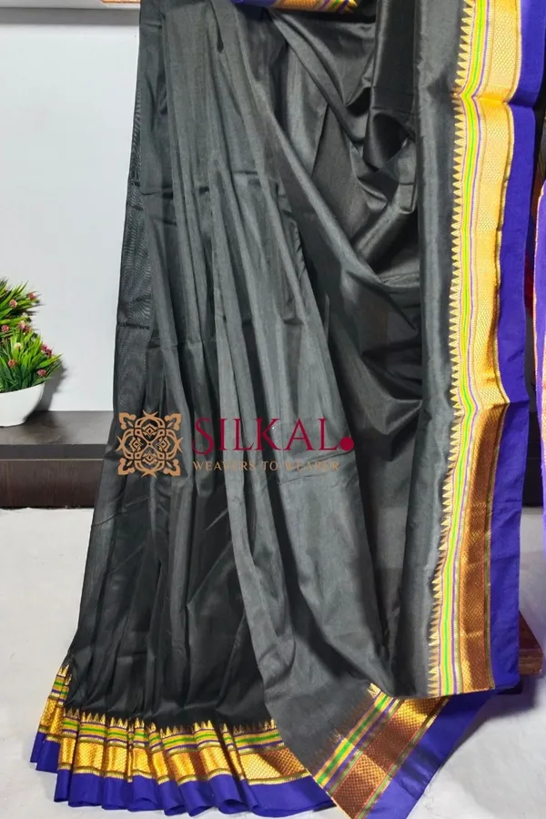 Ilkal_Plain_Mercerised_Silk_Saree_Saree_Code-_SKL1837